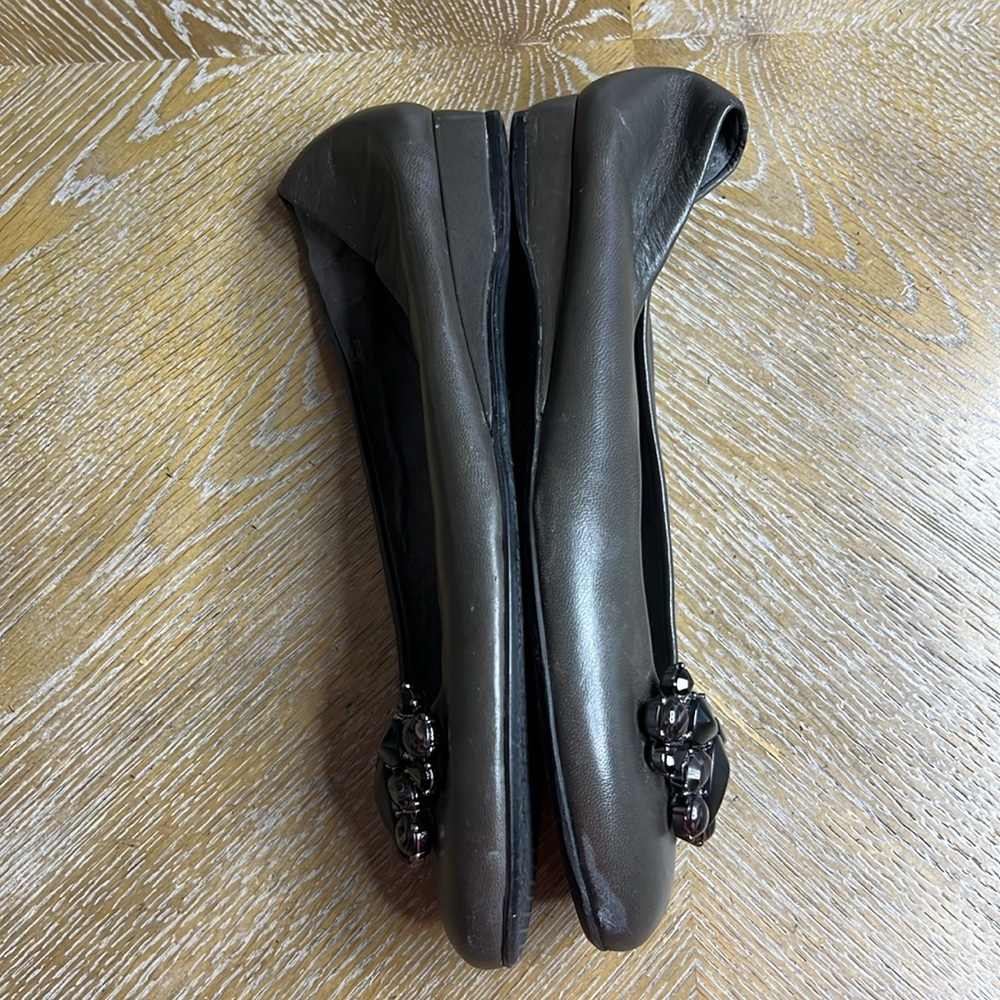 STUART WEITZMAN Grey Embellished Ballerina Flats 9.5 - Picture 8 of 11